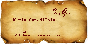 Kuris Gardénia névjegykártya